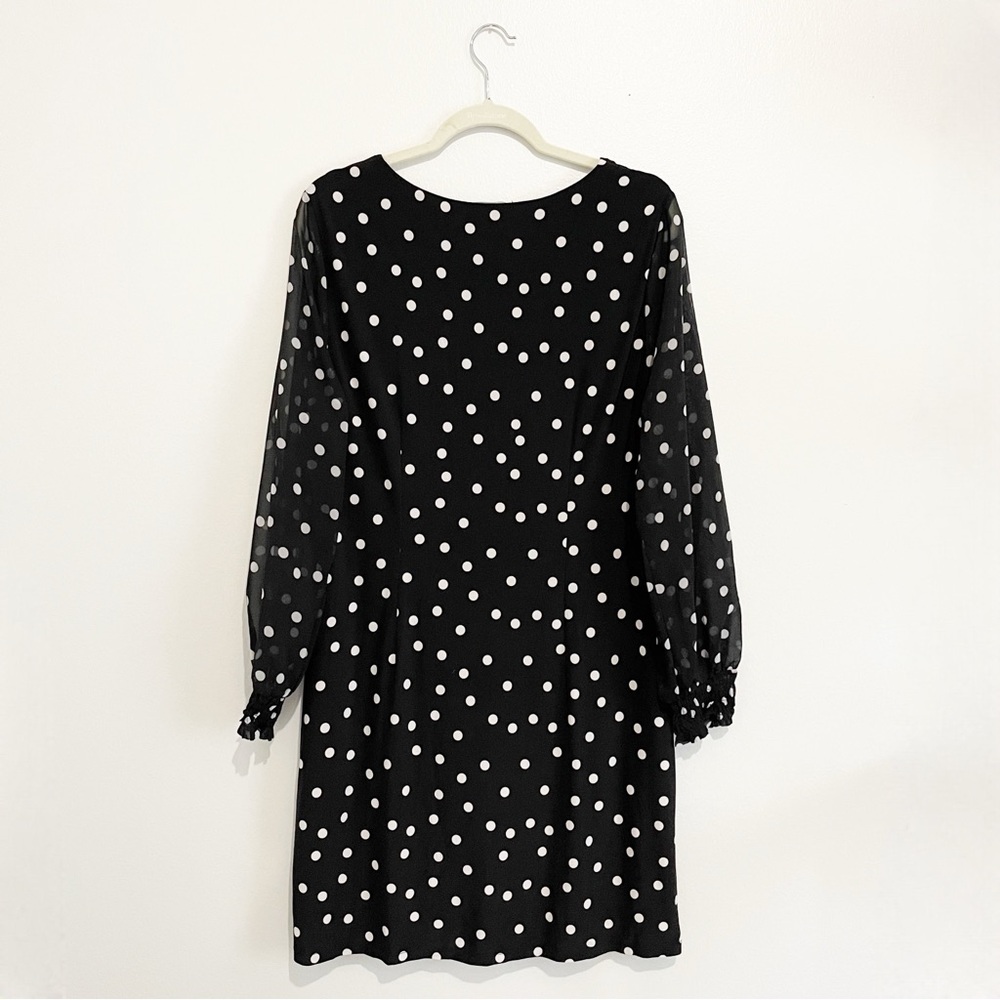 NWT Inc International Concepts Women's Black White Polka Dot Shift Dress Size XL - Picture 2 of 7